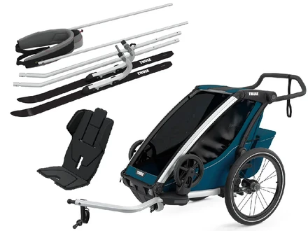 Thule Chariot Cross 1 lastenkuljetuskarry Hiihto ja vaelluspaketti istuinpehmuste huipputarjous