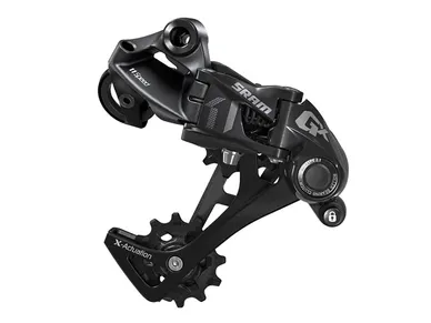 00_7518_081_000_Takavaihtaja_SRAM_GX_type_2.1_1x11_pitkae_haekki_musta_harmaa_Polkupyoeraen_varaosat_netistae_www_ebikeparts_fi image