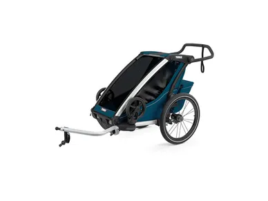 10202021_Lastenkuljetusperaekaerry_THULE_Chariot_Cross1_Majolica_Blue_sininen_ebikeparts kuva