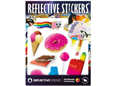 4260549141978 Reflective sticker KID set sweets reflective berlin heijastin heijastintarra pyoran heijastin image