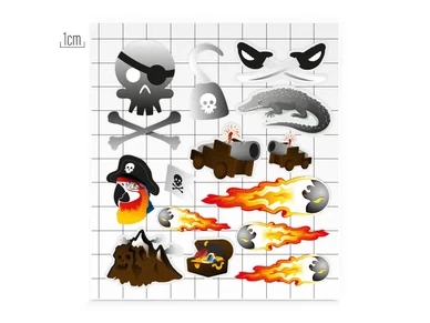 4260549141923 Reflective sticker KID set pirates reflective berlin heijastin heijastintarra pyoran heijastin 2 image