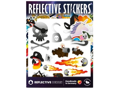 4260549141923 Reflective sticker KID set pirates reflective berlin heijastin heijastintarra pyoran heijastin kuva