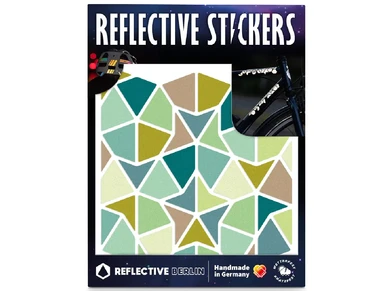 4260549145143 Reflective sticker Shapes kites darts amber tarra reflective berlin heijastin heijastintarra pyoran heijastin kuva
