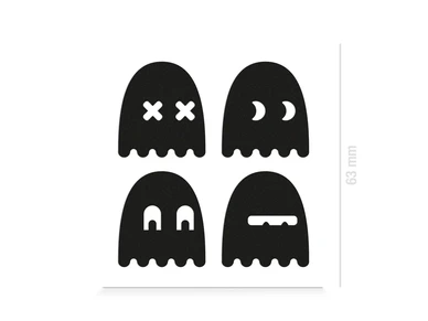 4260549142401 Polkupyoran heijastin heijastintarra Haamut White Kestava tyylikas saankestava ja helppo kiinnittaa Sopii sileille pinnoille Hanki omasi nyt1 kuva