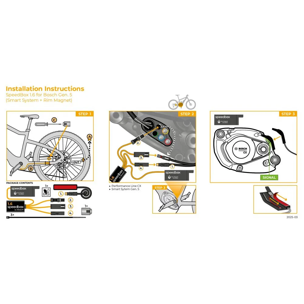 SpeedBox 1.6 B.Tuning Pour Moteur Bosch Performance Line CX 5e Génération (Smart System) - Débrideur Vélo électrique Via Bluetooth Et Aimant Jante
