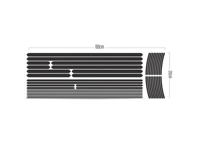 4260549144353 XL KIT Heijastintarrat Stripes Black ebikeparts fi 6 kuva