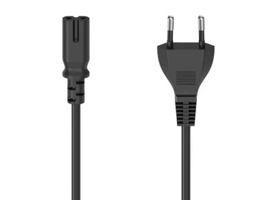 Laitevirtajohto CEE 7 16 Type C uro plug 2 pin plug C7 1 5m musta kuva