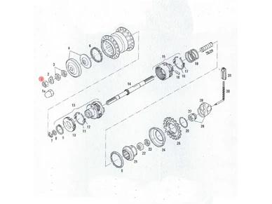 Sram Torpedo T3 vaihteisto vasen paatemutteri 50 021 image