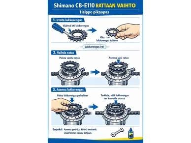Shimano cb e110 takarattaan vaihto jopo takarattaan vaihto image