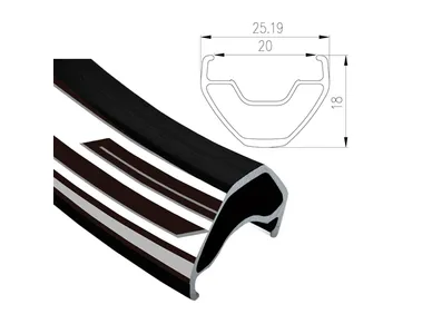 62935_Vanne_ALEX_29_20-622_SC_PRO_Disk_32h_holkitettu_musta_ebikeparts kuva