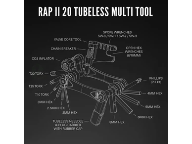 MT RAP V320T04 Monitoimityokalu LEZYNE RAP II 20 Tubeless 2 kuva