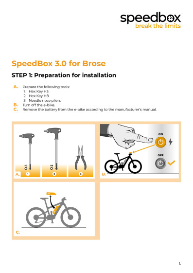 Speedbox brose 3 asennusohje