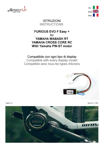 SPEEDFUN FURIOUS EVO F YAMAHA WABASH RT CROSSCORE RC ASENNUSOHJE v2
