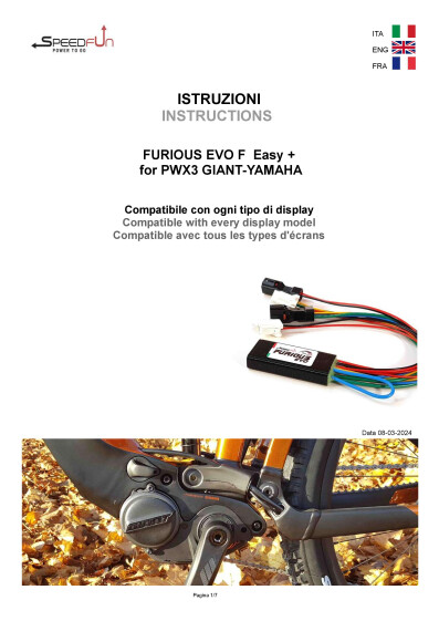 SPEEDFUN FURIOUS EVO F Easy PWX3 GIANT ASENNUSOHJE v2