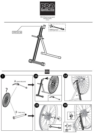 PRO Tool Wheel Truing Stand Comp QR And Thru Axle Wheels