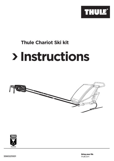20201401 THULE Chariot lastenkuljetusperakarryn hiihtopaketti