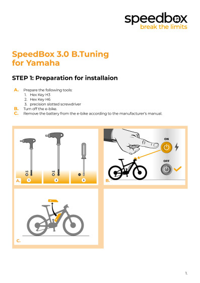 Speedbox 3 Yamaha asennusohje