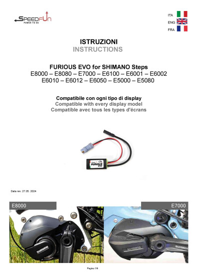 ASENNUSOHJE SPEEDFUN FURIOUS EVO SHIMANO E8000 8080 7000 6100 6000 v2