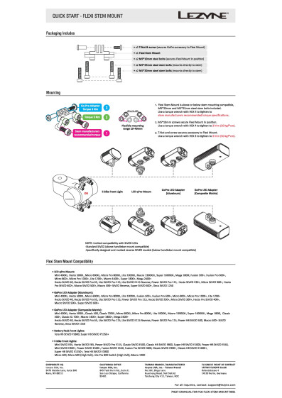 1 LED RP FLXMT V137 FLEXI STEM MOUNT