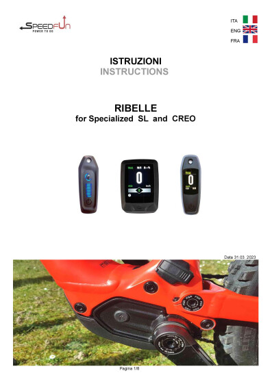 SPEEDFUN RIBELLE SPECIALIZED SL e CREO ASENNUSOHJE