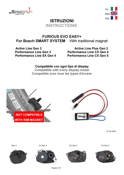 SPEEDFUN FURIOUS EVO EASY Bosch Smart System ASENNUSOHJE