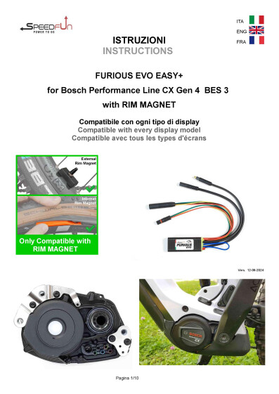 SPEEDFUN FURIOUS EVO EASY BOSCH RIM MAGNET ASENNUSOHJE