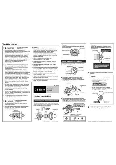 Shimano CB e110 takarattaan vaihto Jopo takarattaan vaihto