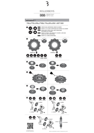 RollerBoys 11T vaihtajarissat SRAM BDP 05